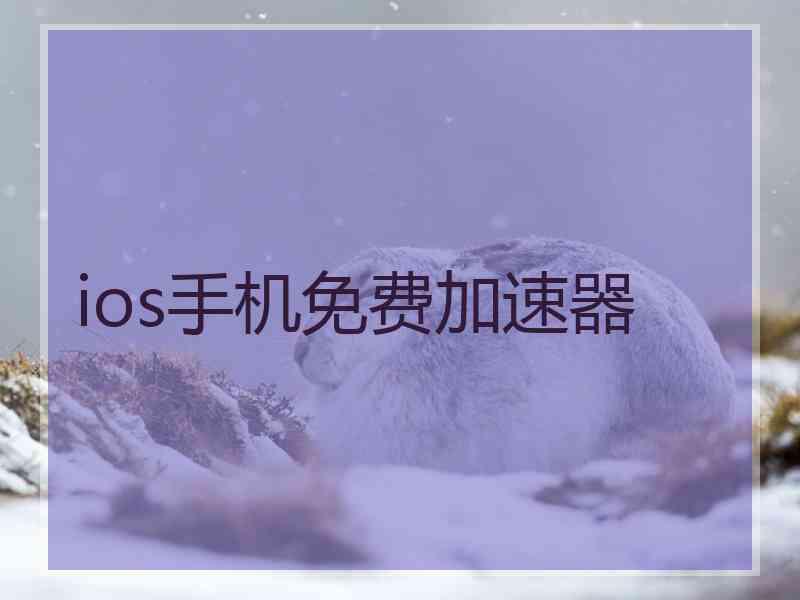 ios手机免费加速器