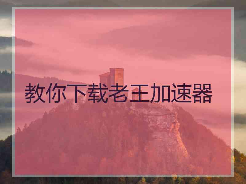 教你下载老王加速器