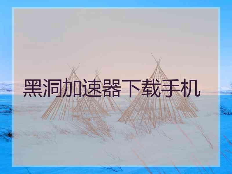 黑洞加速器下载手机