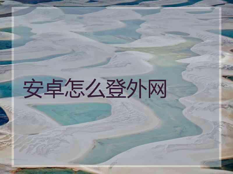 安卓怎么登外网