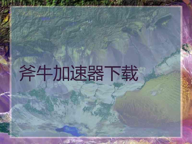 斧牛加速器下载